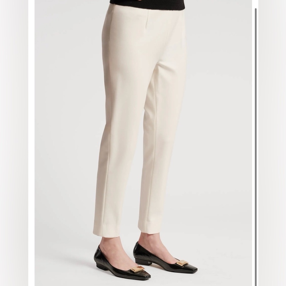 Frances Valentine Cream Cropped Straight Ankle Lucy Pants - Picture 2 of 7